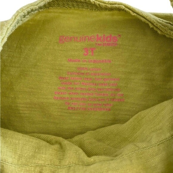 Genuine Kids Olive Green Ruffle Shirt size 3T - Picture 3 of 3